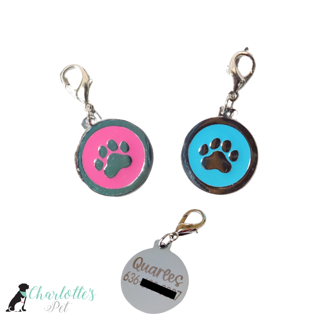 Paw Print Engraved Pet Tag