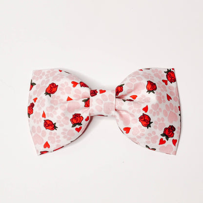 Paw Prints and Roses Dog & Cat Bow Tie/ Collar Flower