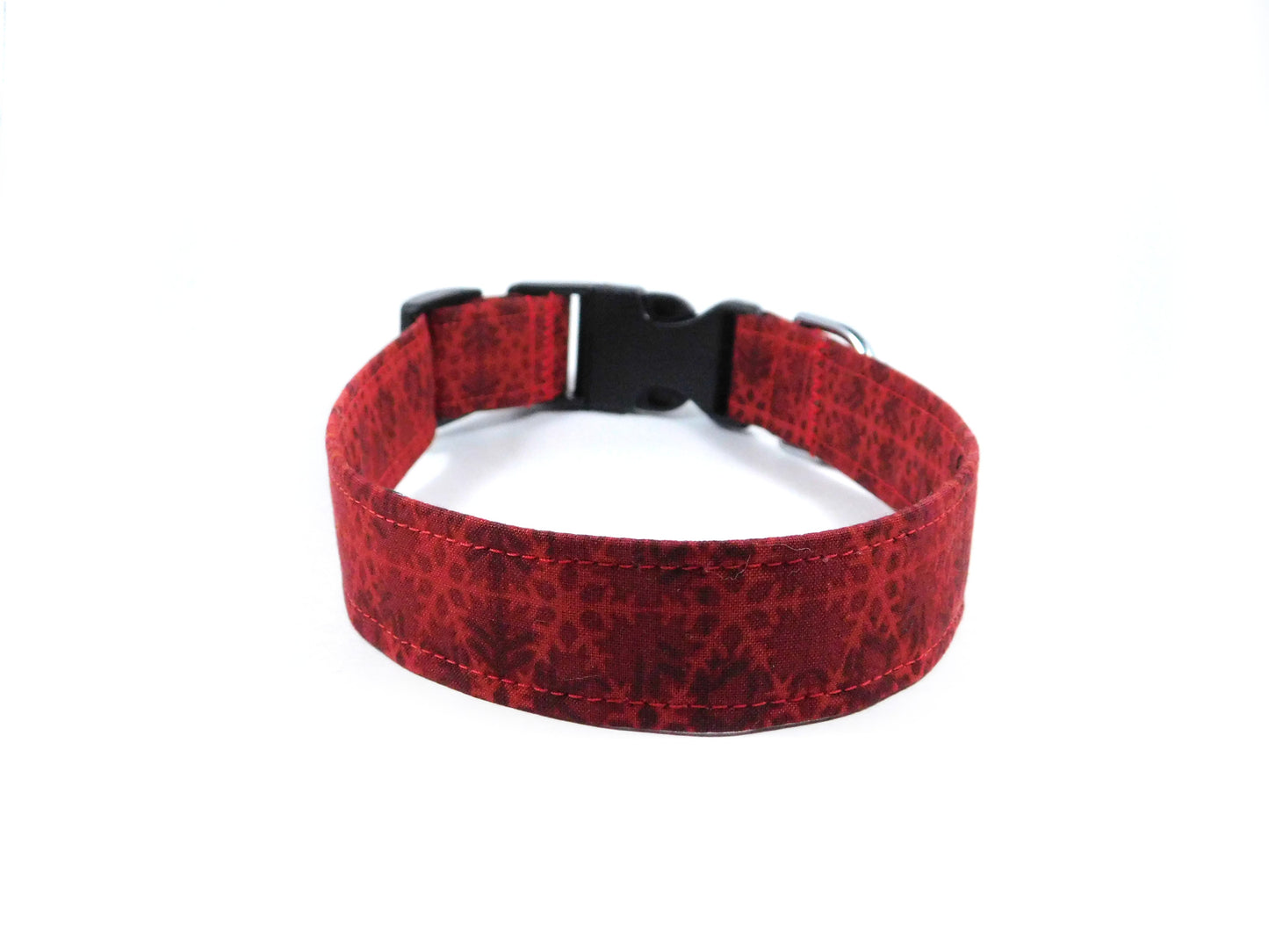 Red Snowflakes Dog Collar/ Cat Collar - Charlotte's Pet
