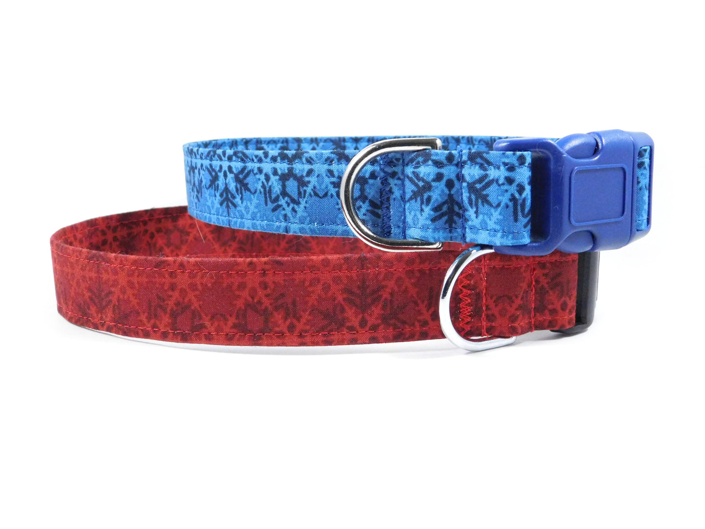 Red Snowflakes Dog Collar/ Cat Collar - Charlotte's Pet