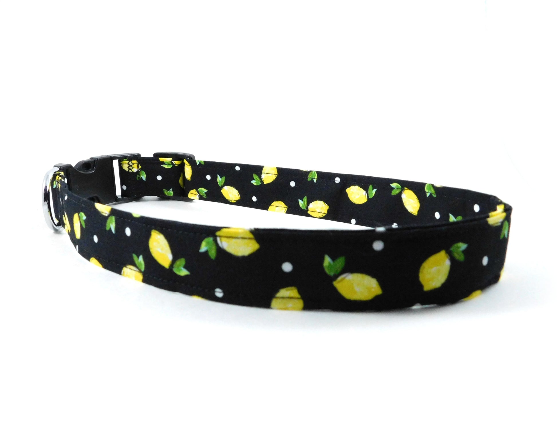 Black Lemons Dog Collar/ Cat Collar - Charlotte's Pet