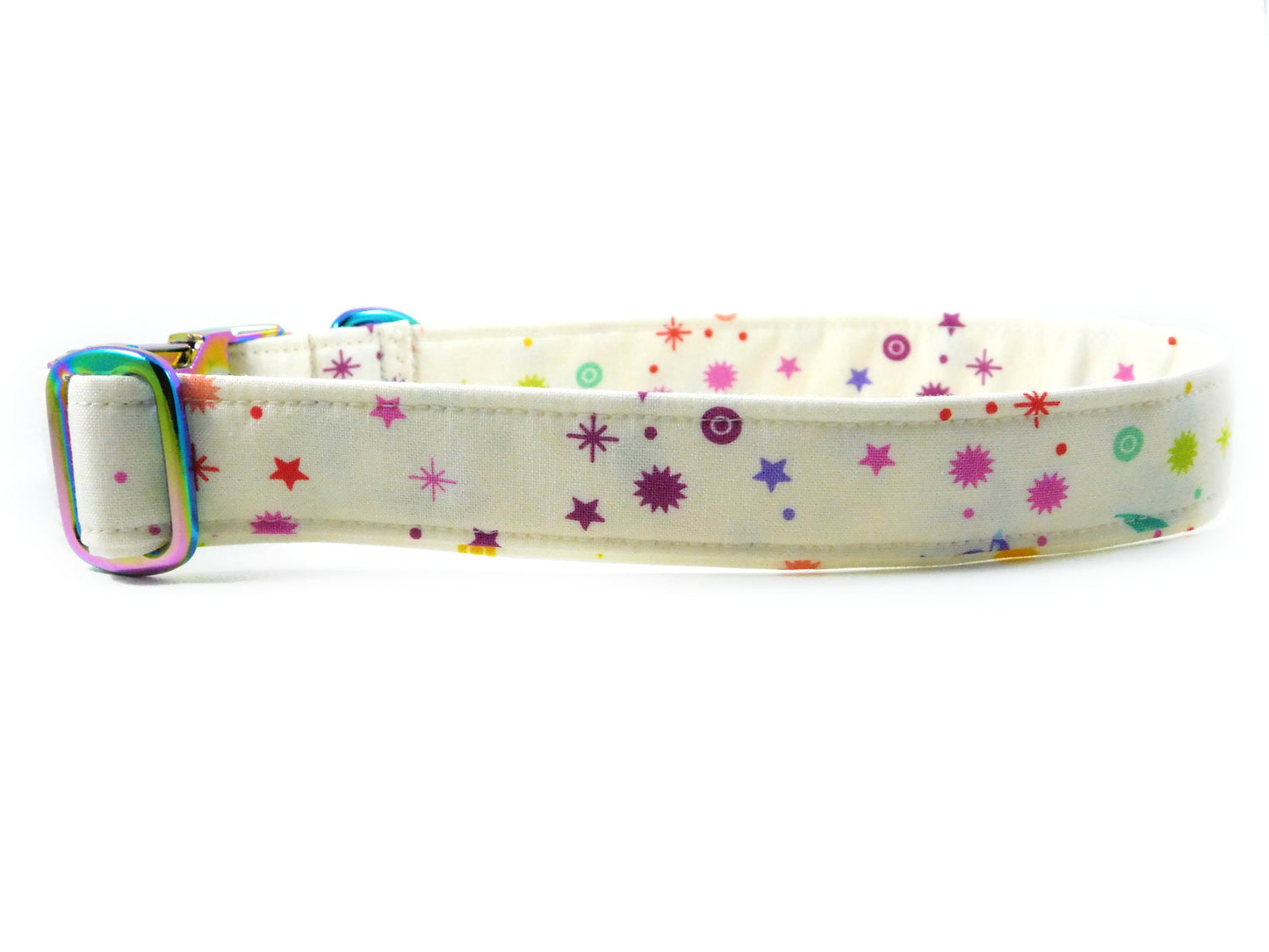 Birds of Summer in White Dog Collar/ Cat Collar - Charlotte's Pet