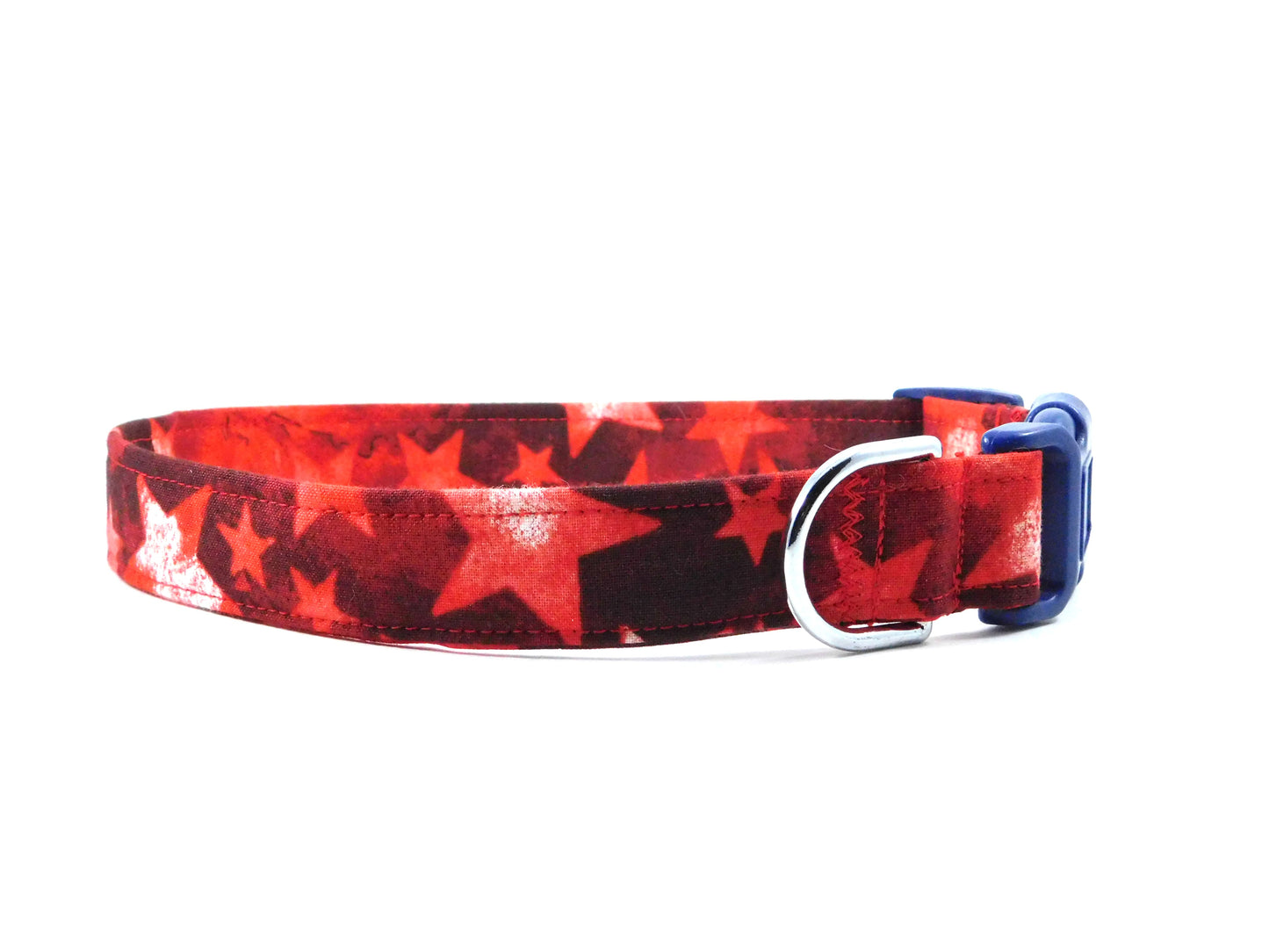 Scattered Red Stars Dog Collar/ Cat Collar - Charlotte's Pet