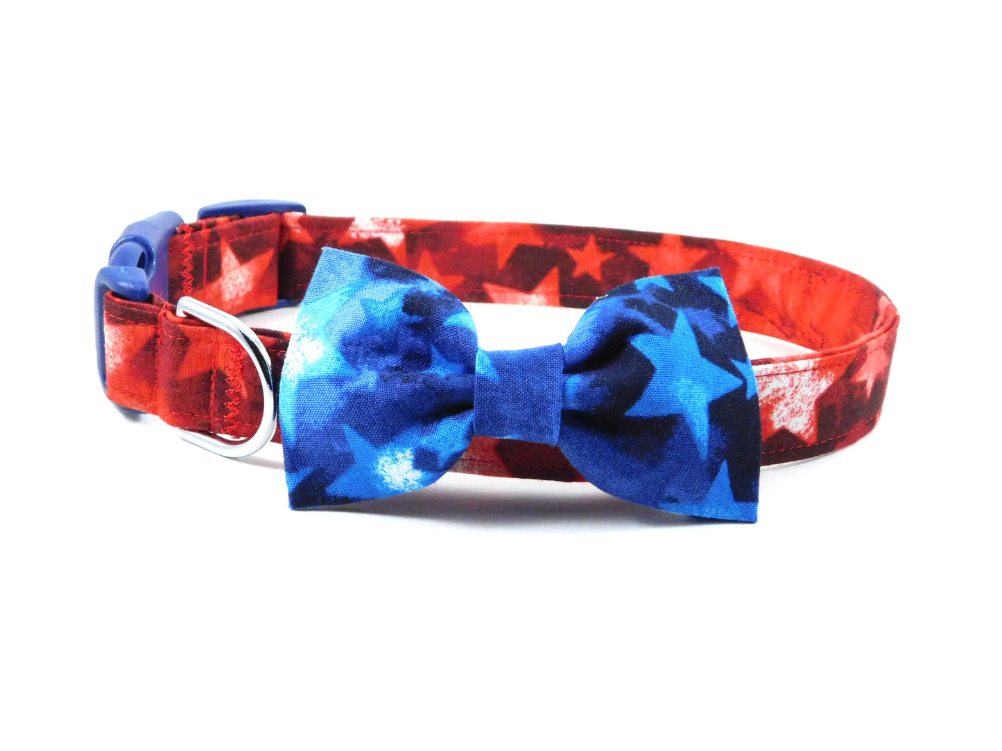 Scattered Red Stars Dog Collar/ Cat Collar - Charlotte's Pet