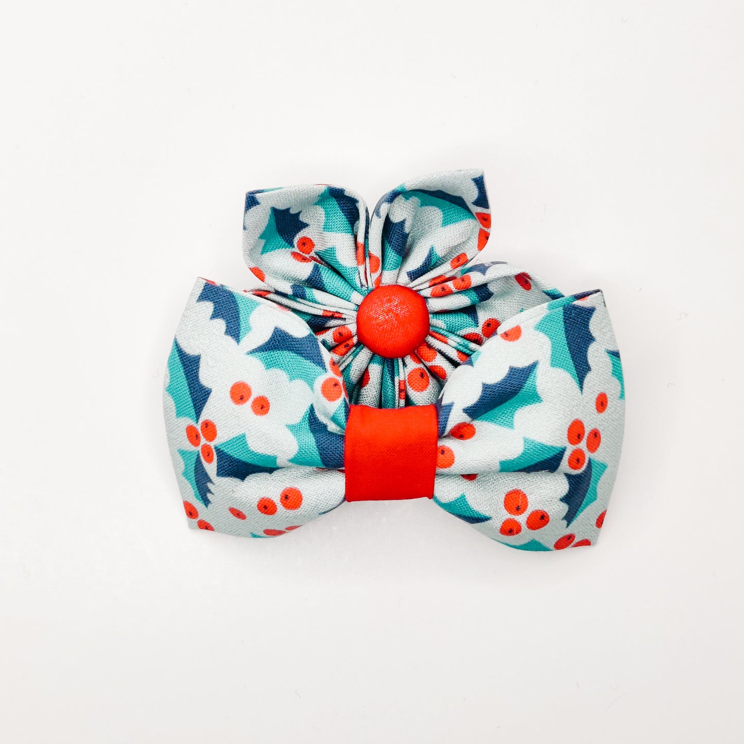 Winter Holly Dog & Cat Bow Tie/ Collar Flower