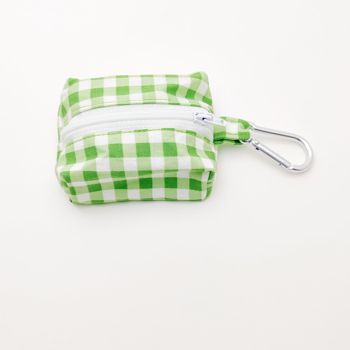 Lime Green Gingham Waste Bag Dispenser