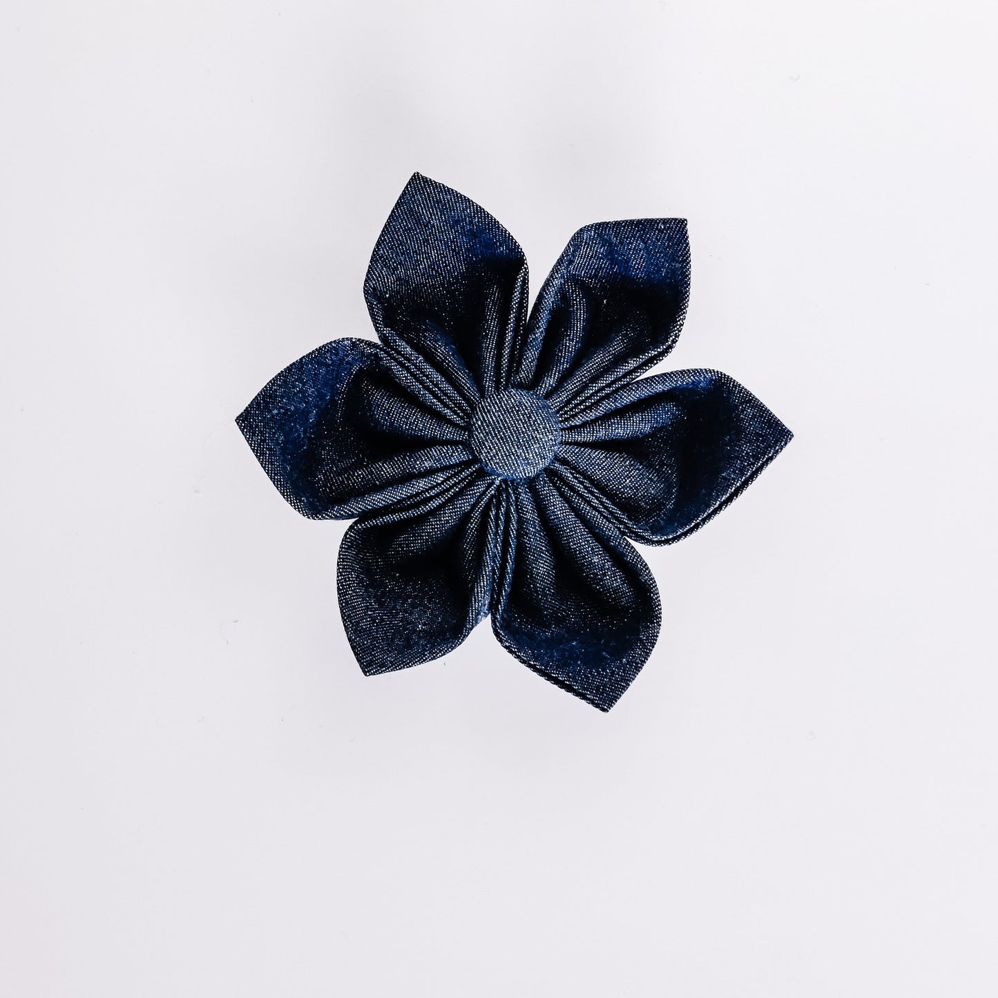 Denim Dog & Cat Bow Tie/Collar Flower