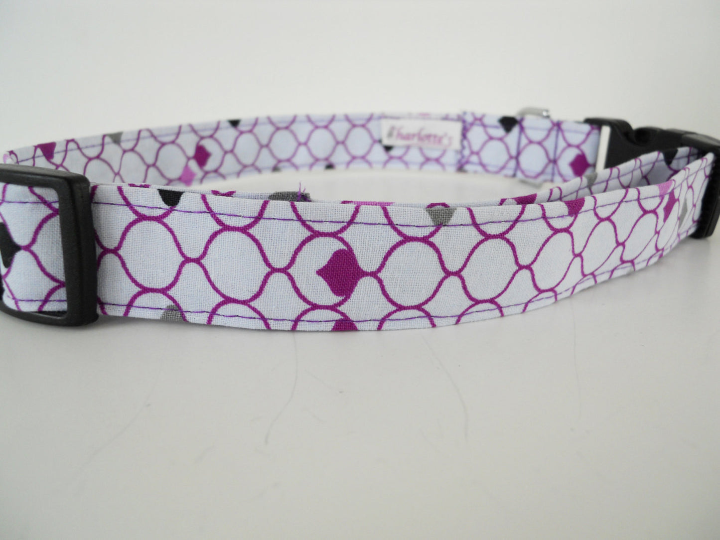 White and Purple Collar - Charlotte's Pet