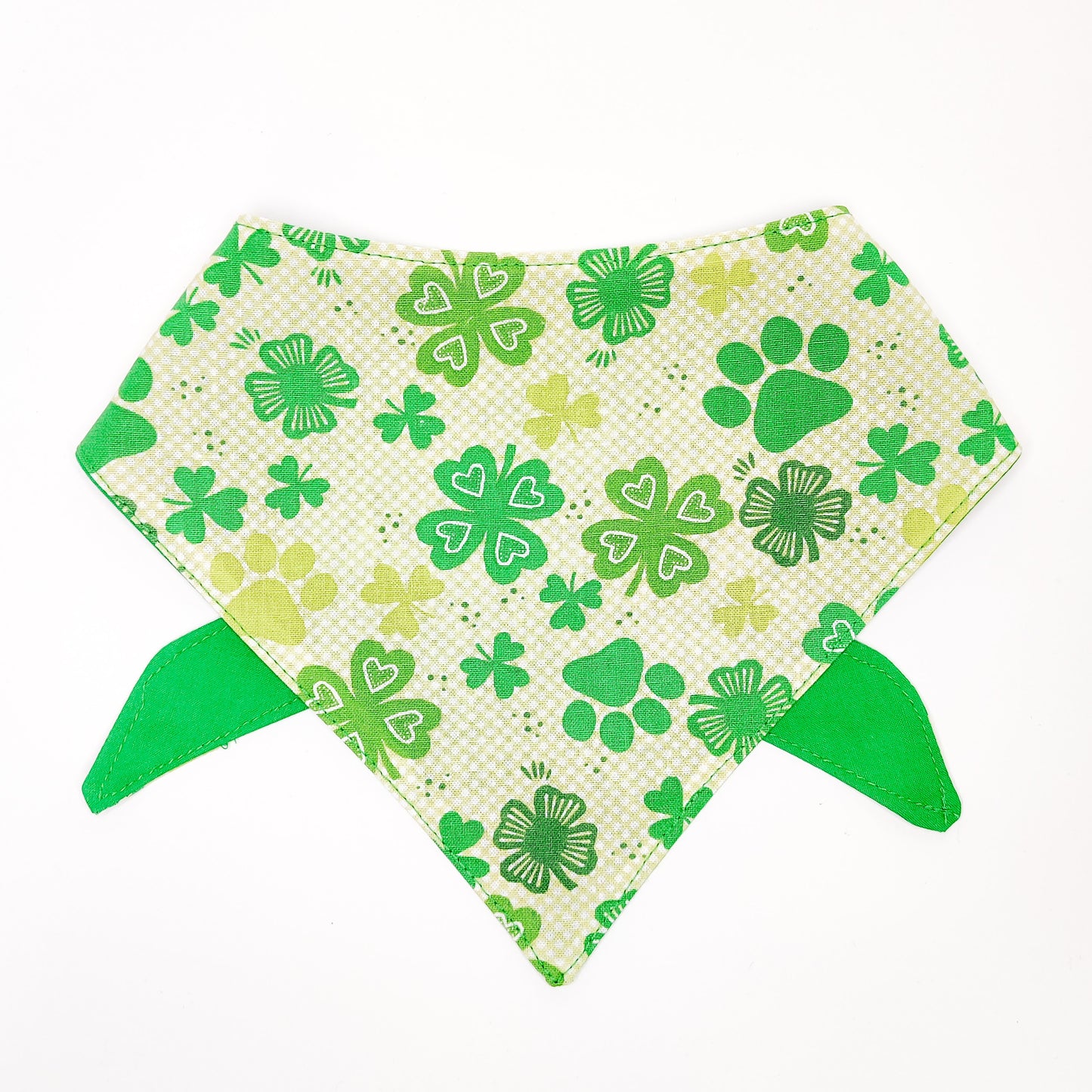 Clovers and Paw Prints Dog Bandana & Cat Bandana