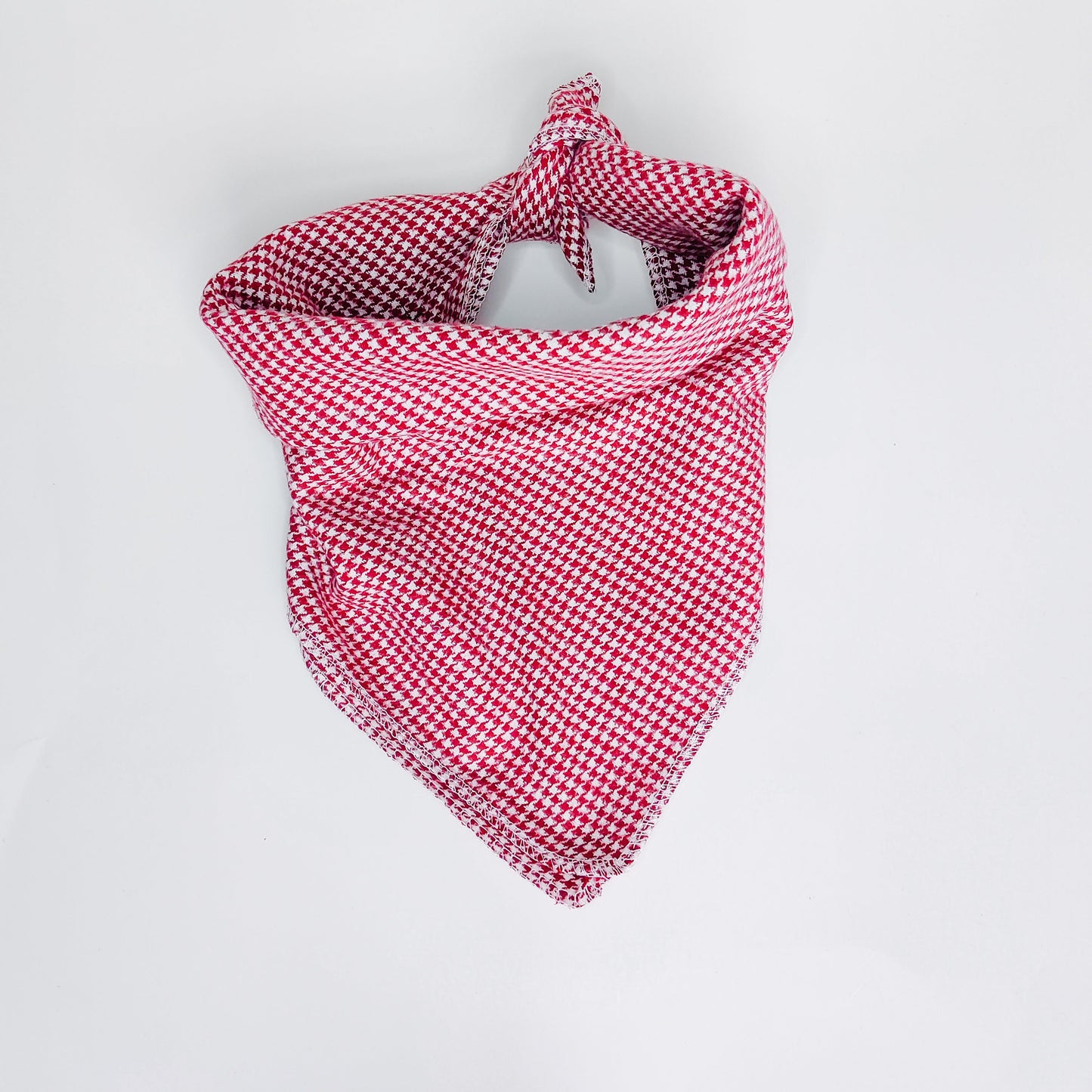 Red Houndstooth Dog Bandana & Cat Bandana