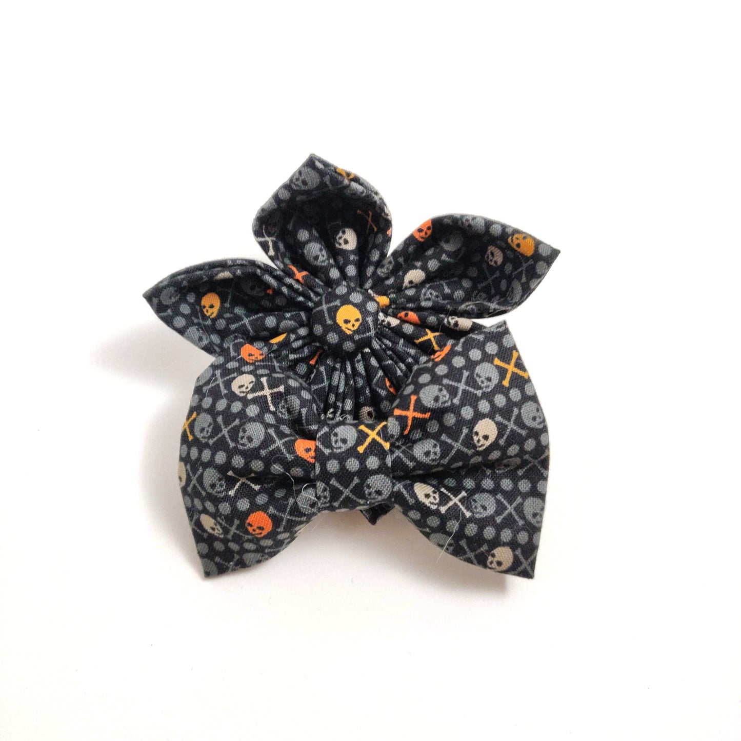 Skulls and Bones Collar Flower/Bow Tie