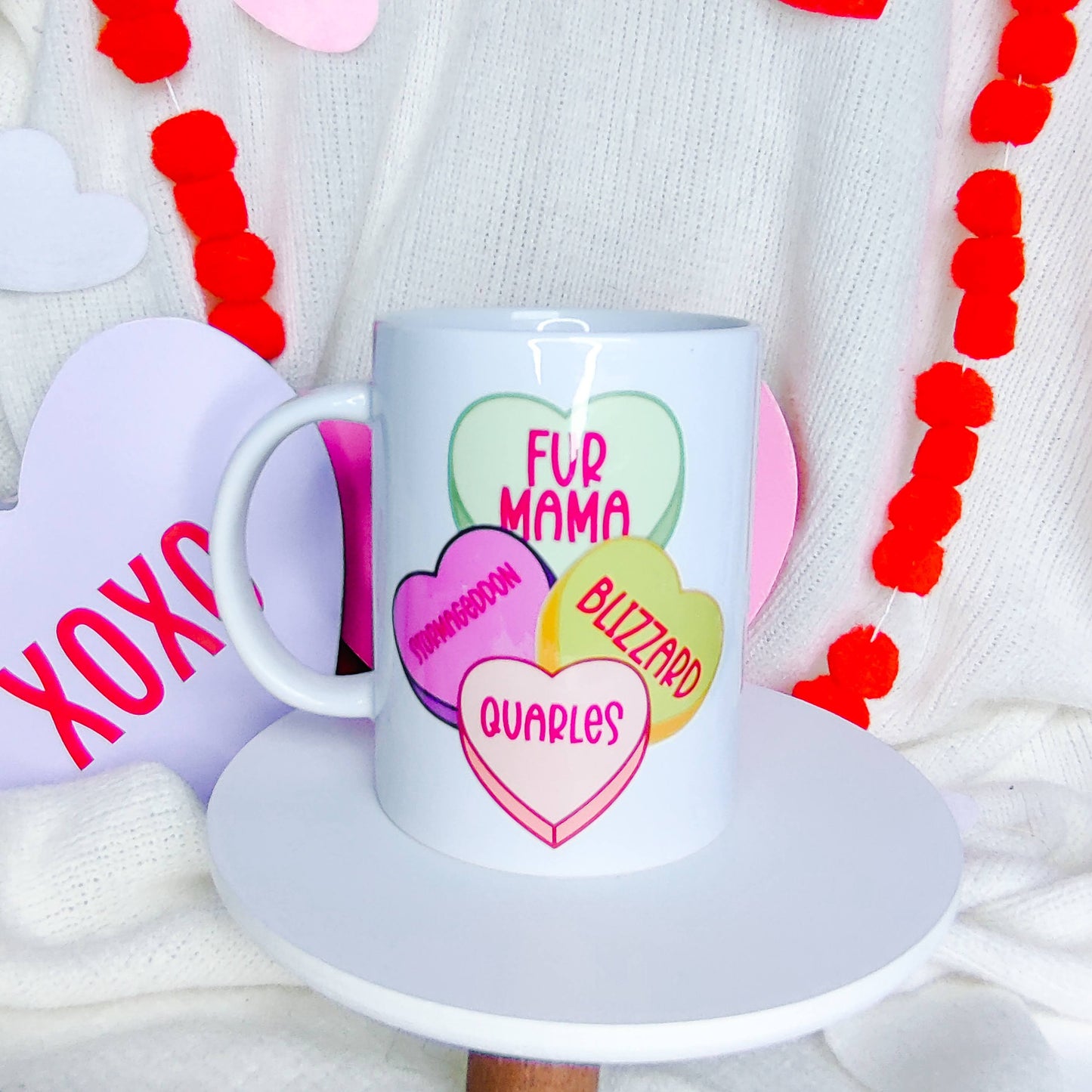 Pet Parent Conversation Hearts Mug