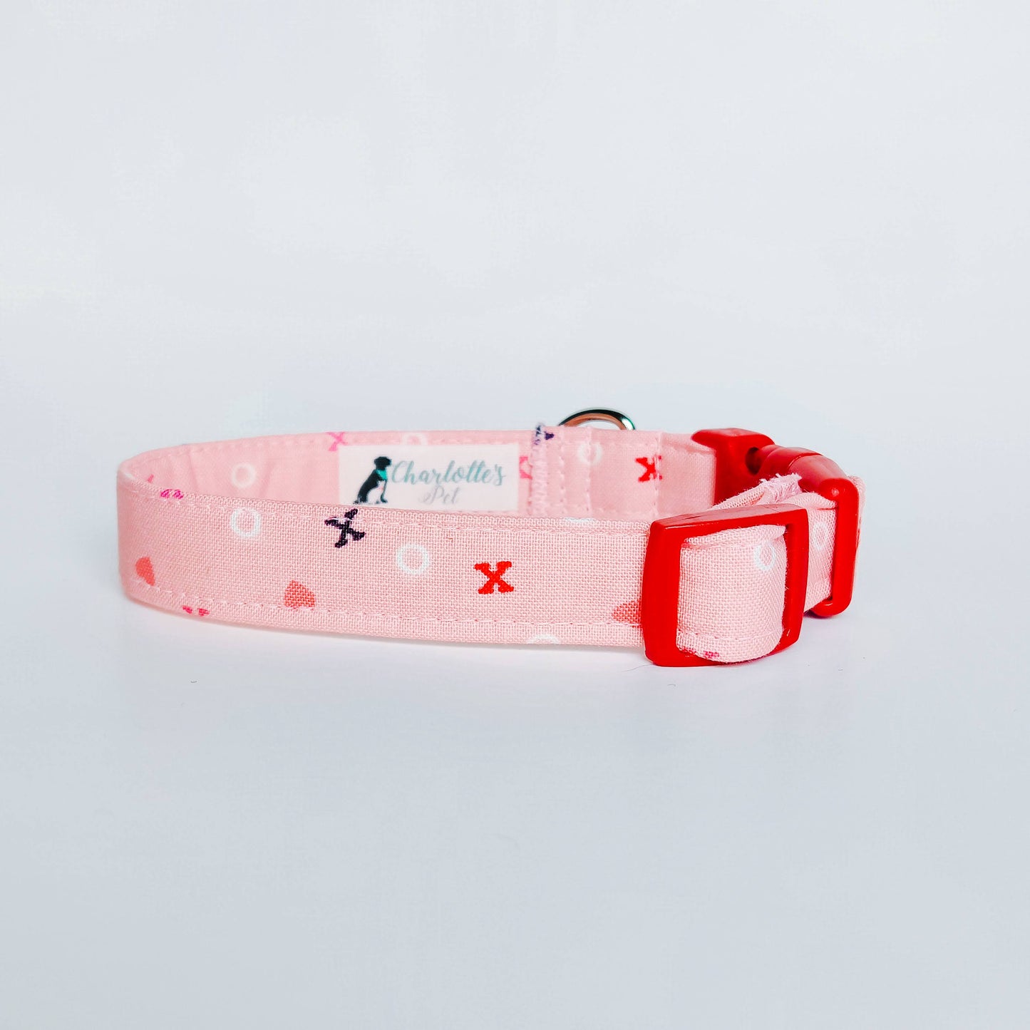 XOXO Pink Valentine Dog Collar/ Cat Collar