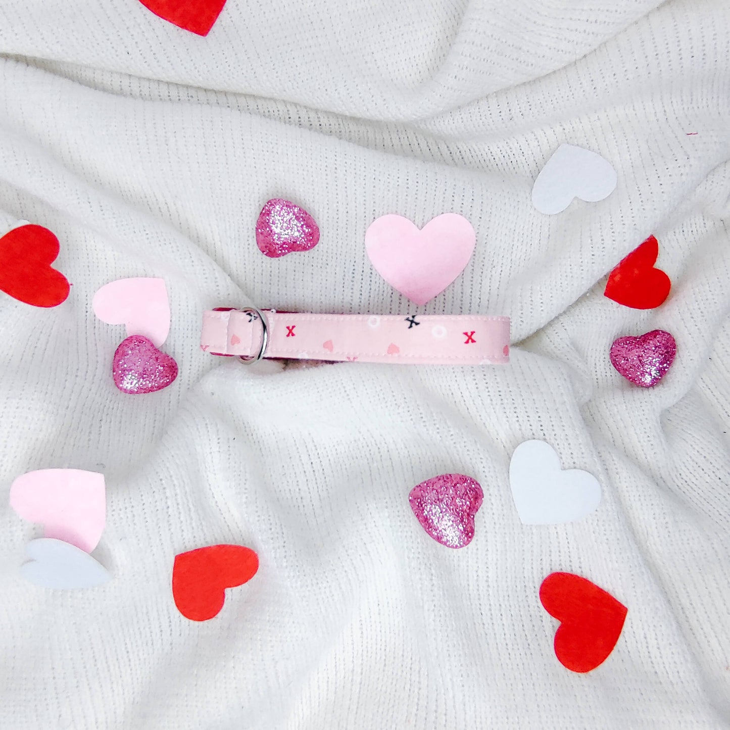 XOXO Pink Valentine Dog Collar/ Cat Collar