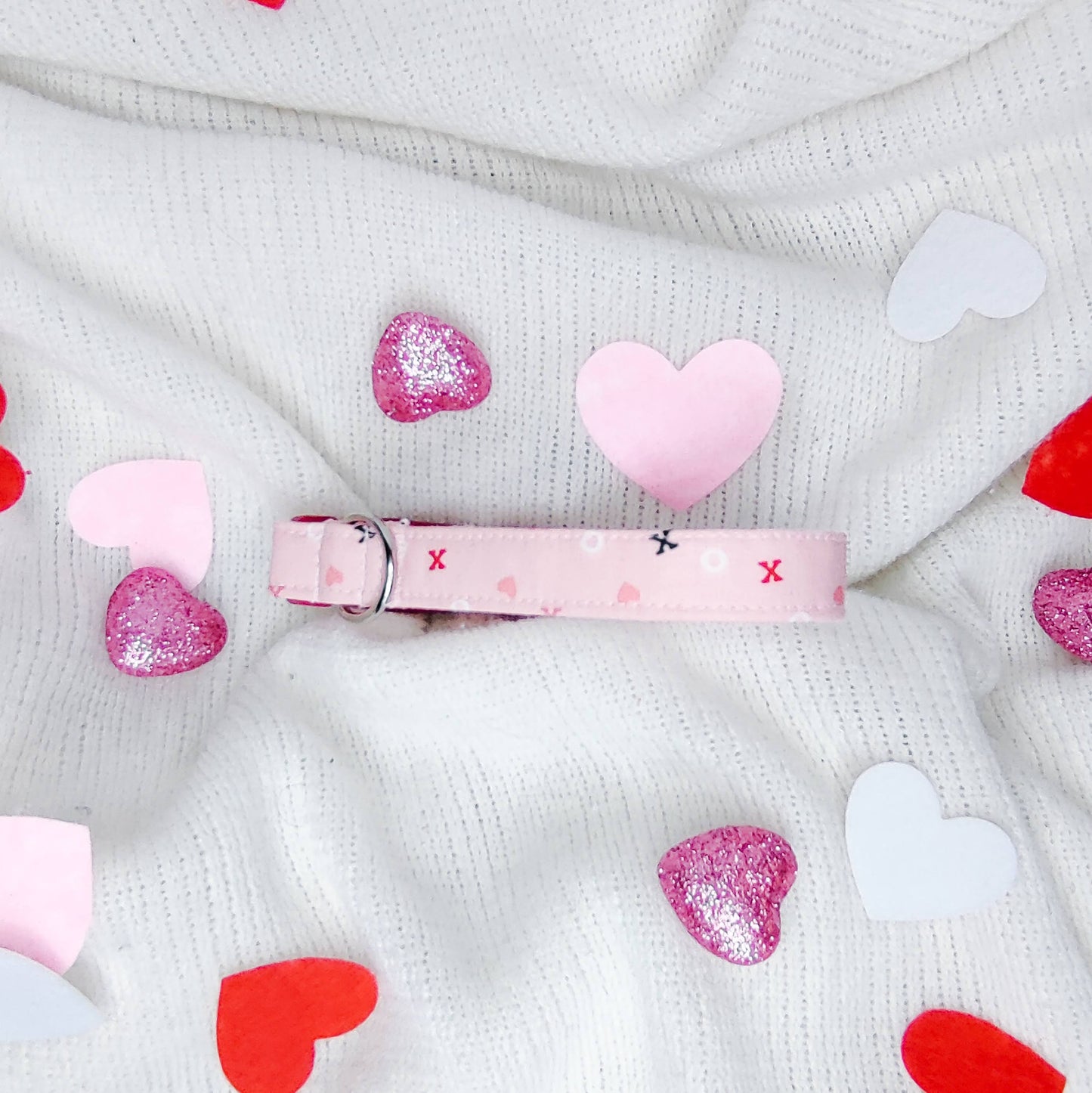 XOXO Pink Valentine Dog Collar/ Cat Collar