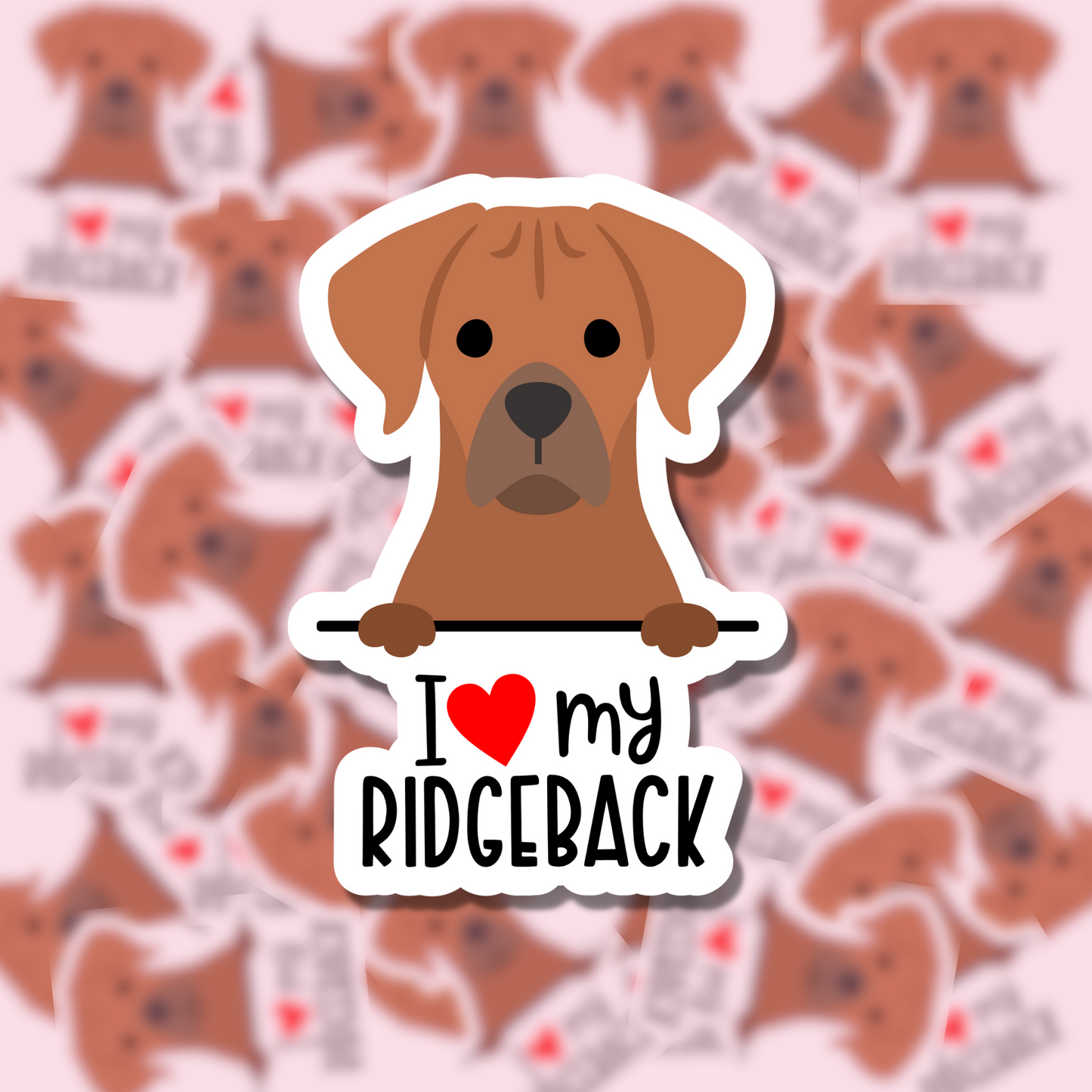 I Love my Dog Breed Sticker