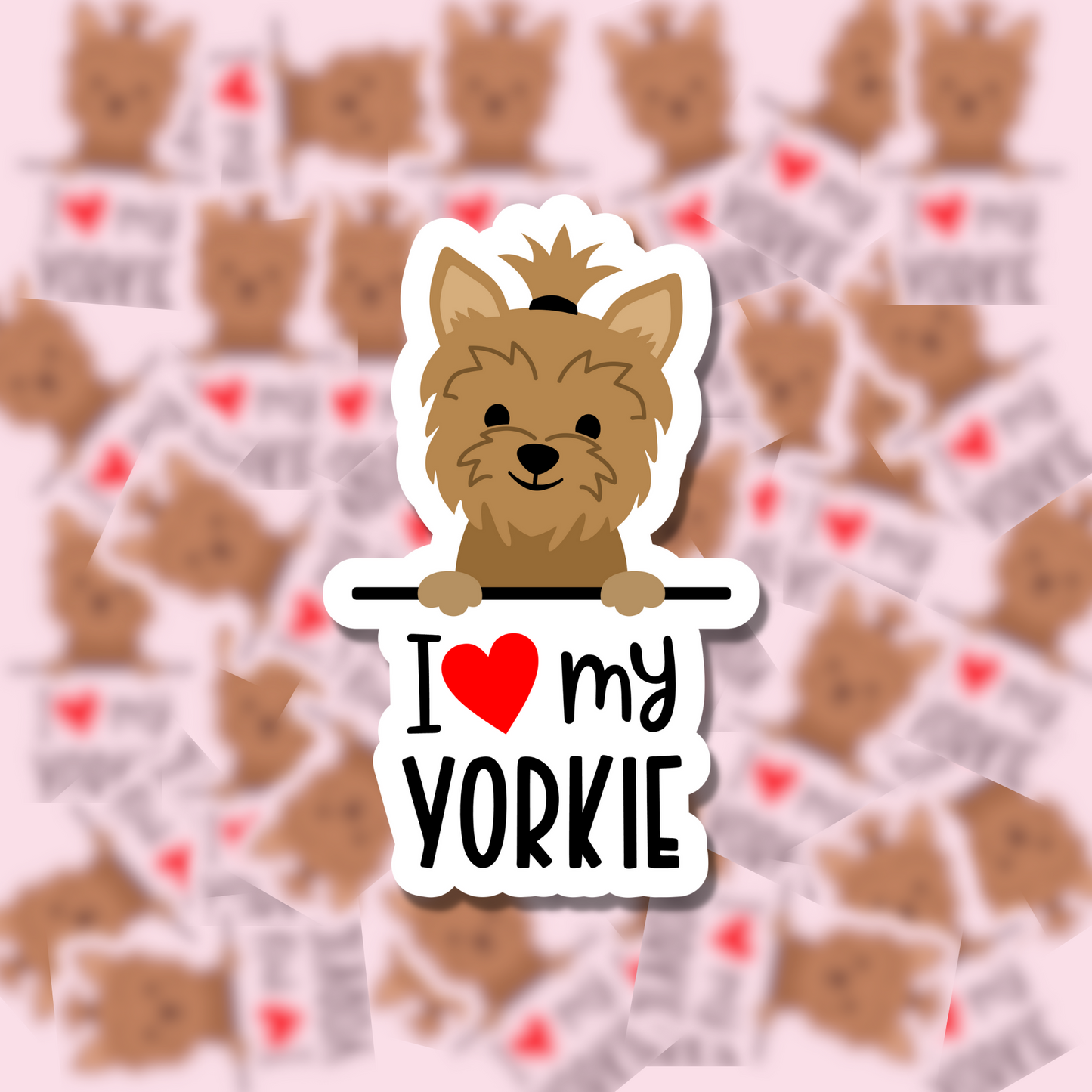 I Love my Dog Breed Sticker