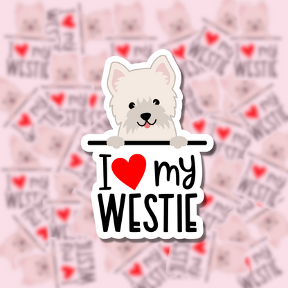 I Love my Dog Breed Sticker