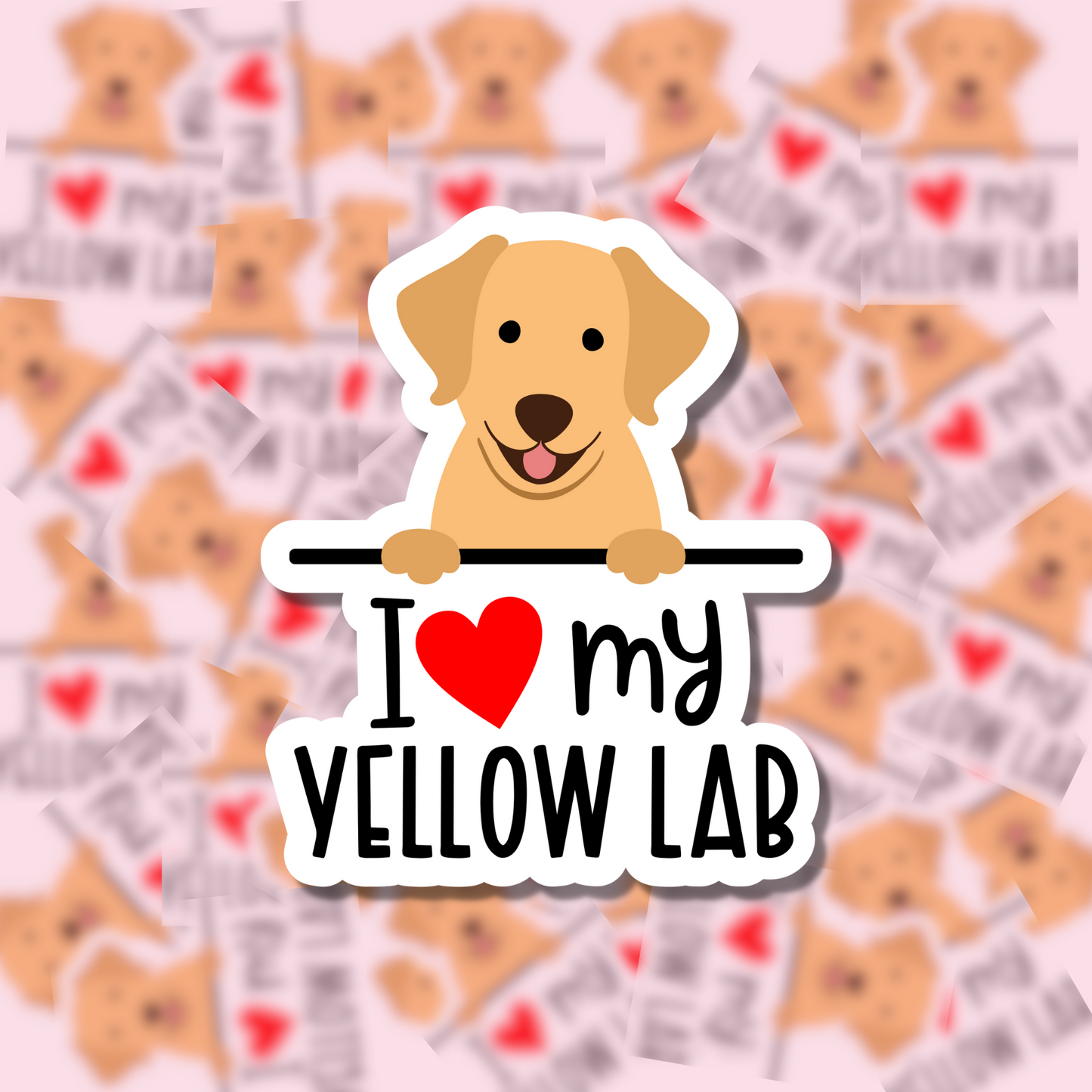 I Love my Dog Breed Sticker