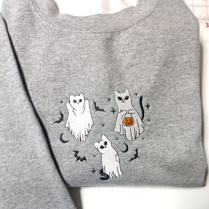 Trio Cat Ghost Sweater