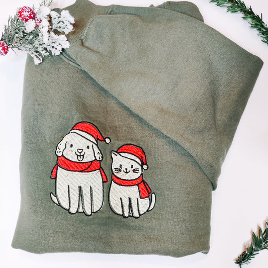 Dog and Cat Christmas Sweater