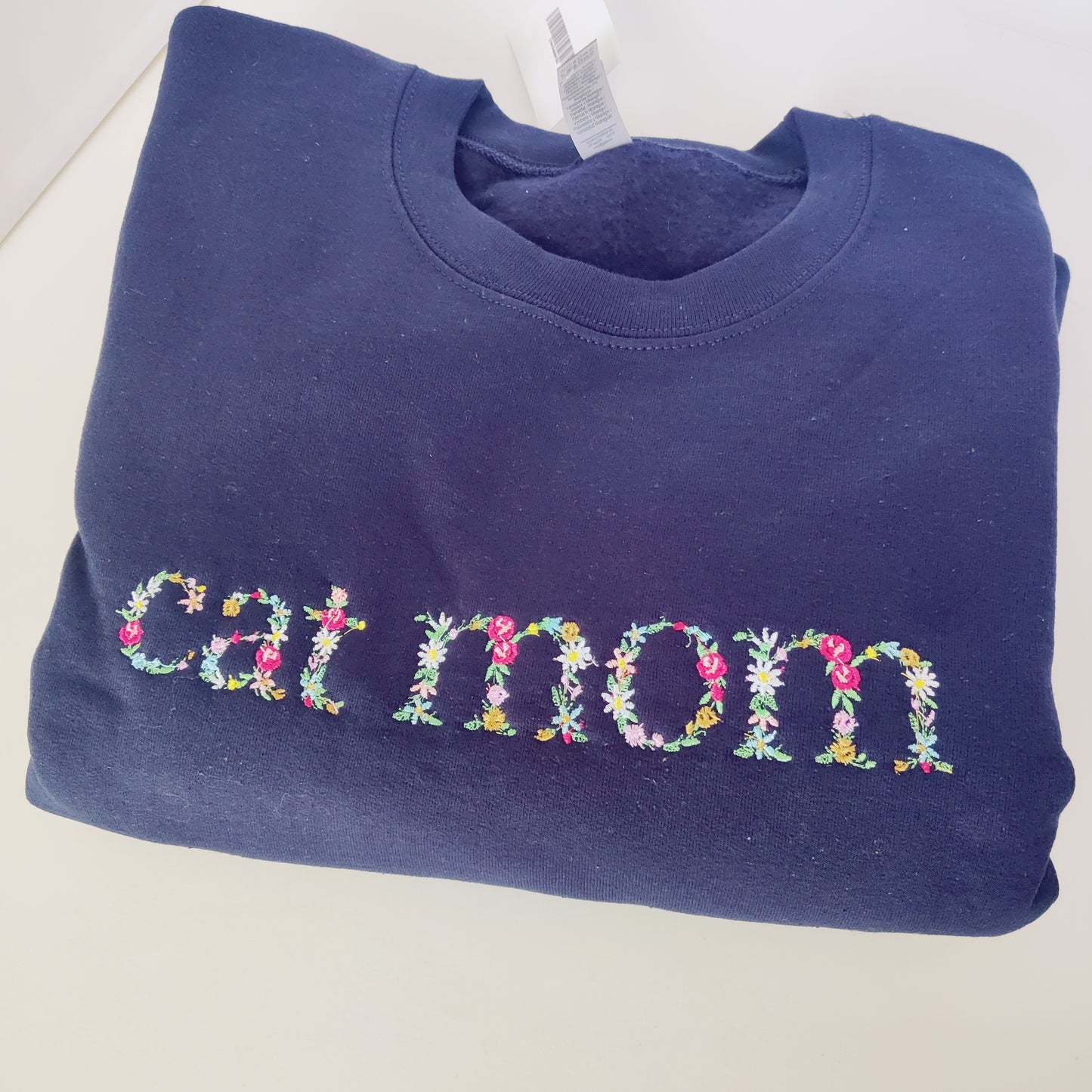 Cat Mom/Dog Mom Floral Crew Sweater