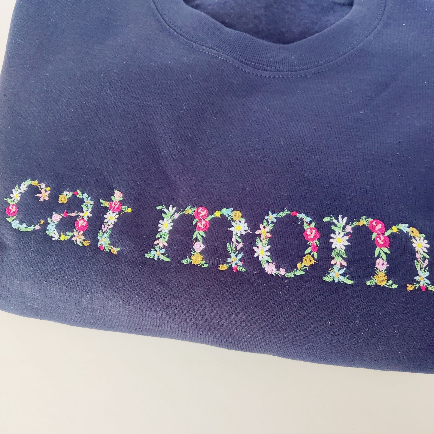 Cat Mom/Dog Mom Floral Crew Sweater