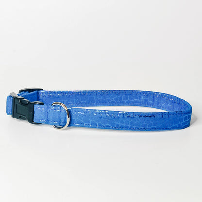 Royal Blue Crackle Dog Collar/ Cat Collar