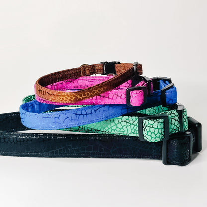 Green Crackle Dog Collar/ Cat Collar