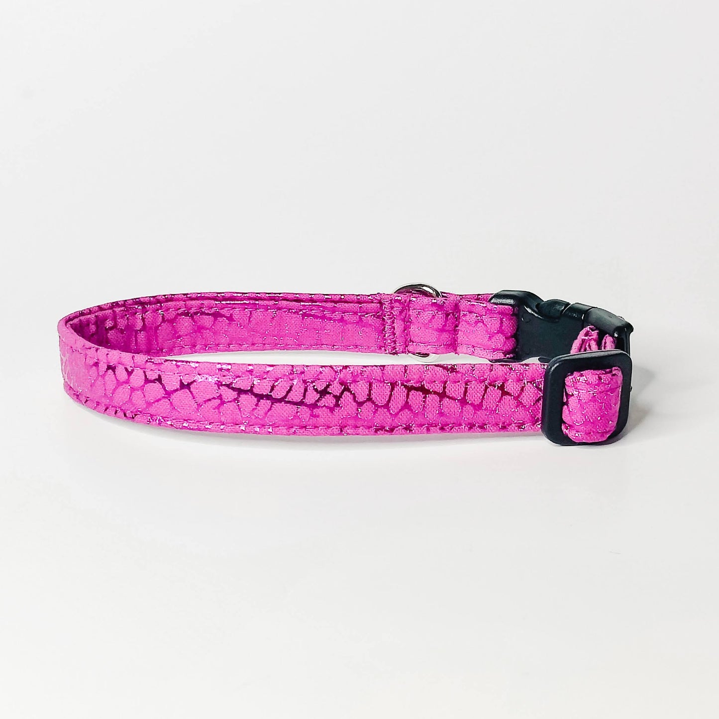 Pink Crackle Dog Collar/ Cat Collar