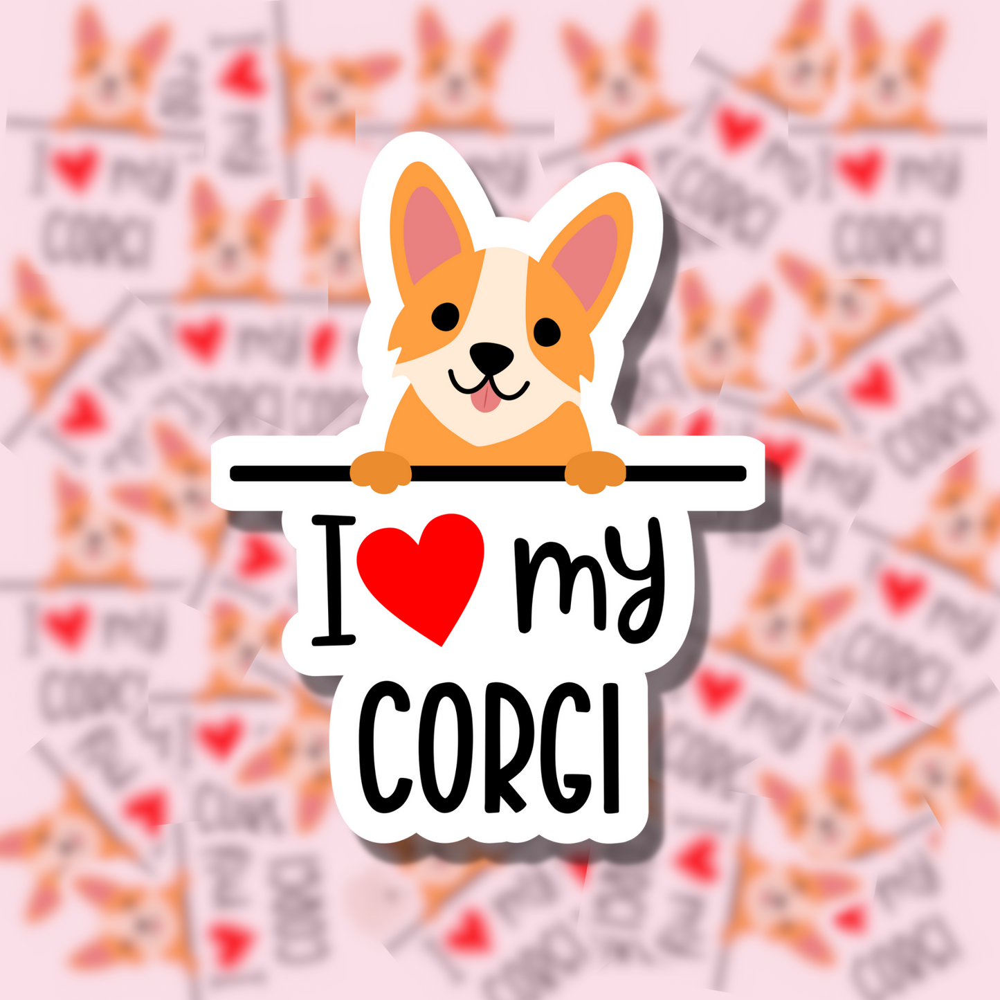 I Love my Dog Breed Sticker