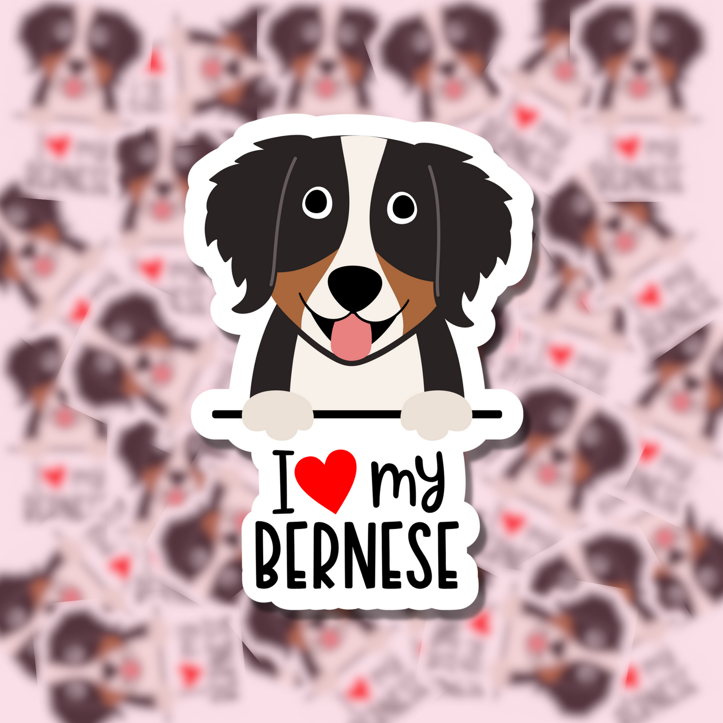 I Love my Dog Breed Sticker