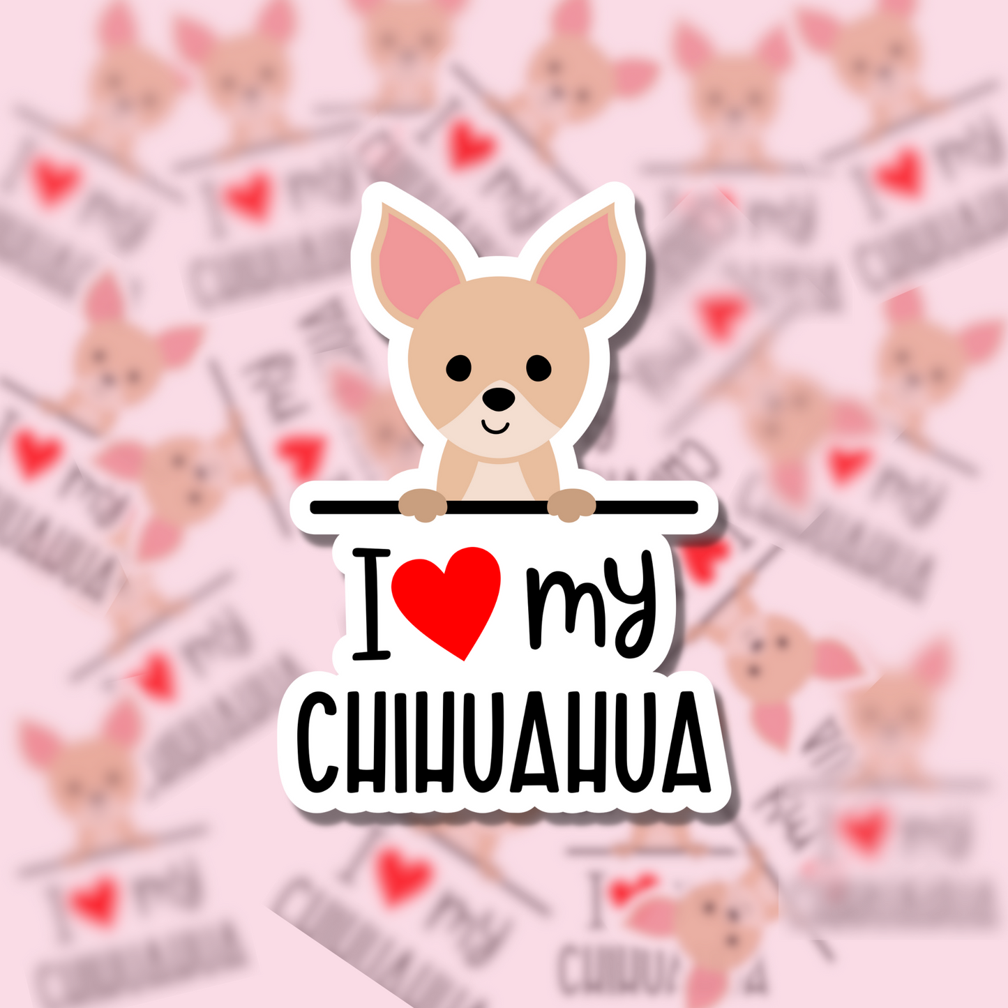 I Love my Dog Breed Sticker