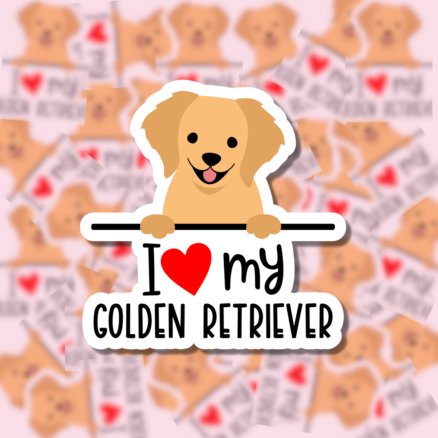 I Love my Dog Breed Sticker