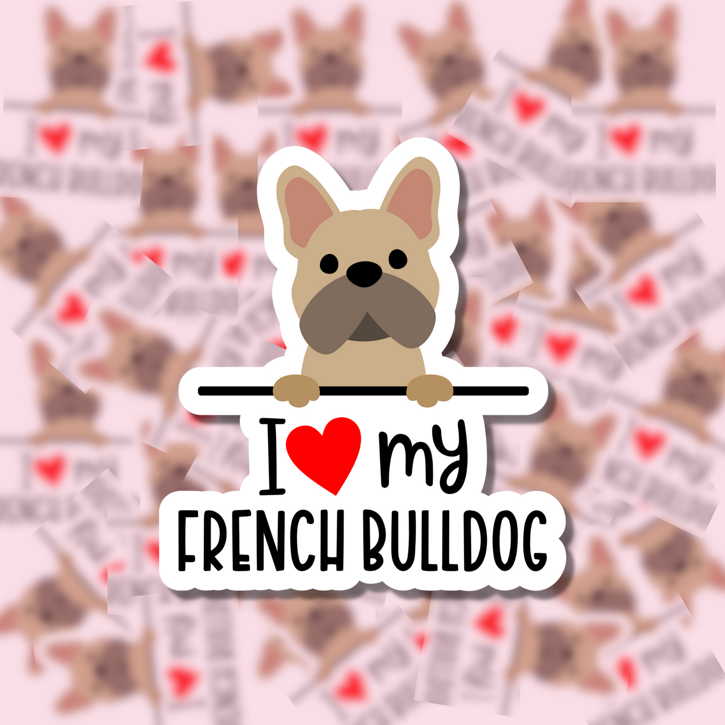 I Love my Dog Breed Sticker