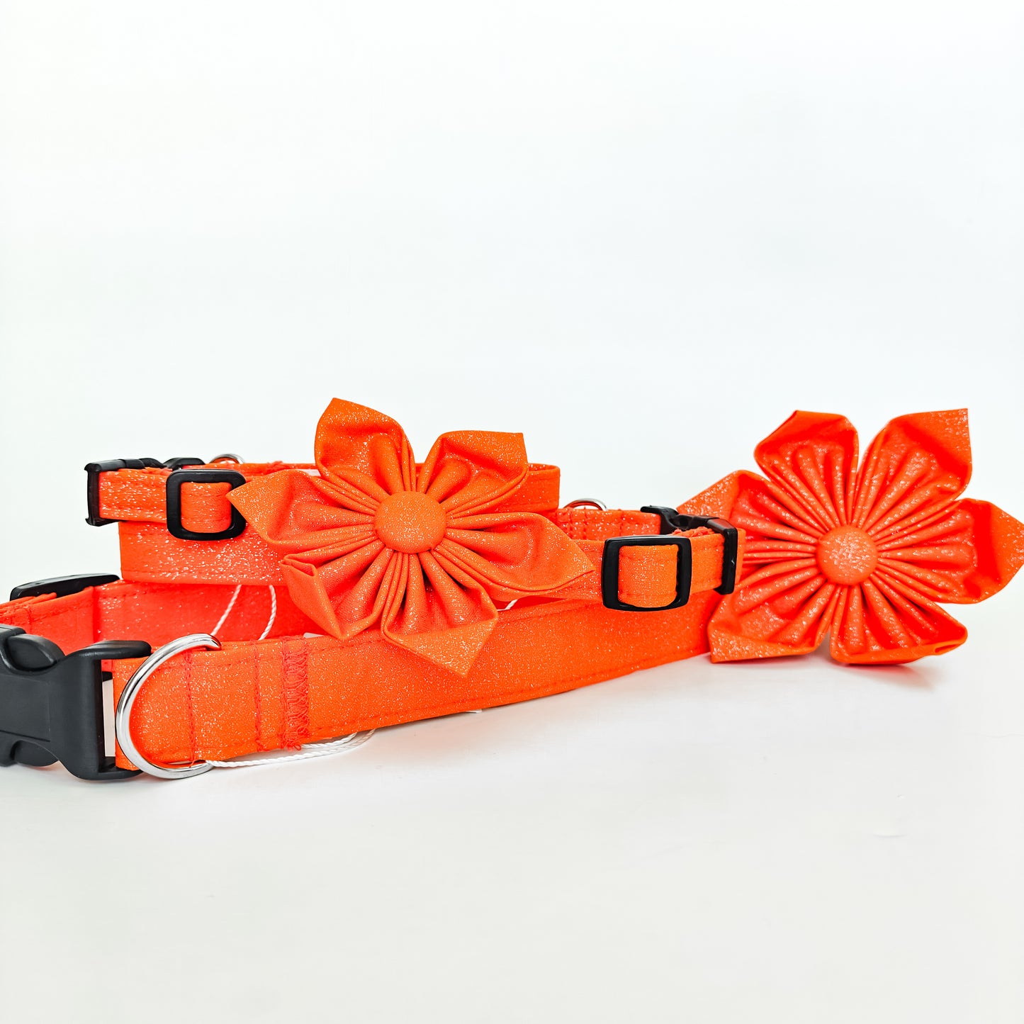 Orange Glitter Dog Collar/ Cat Collar