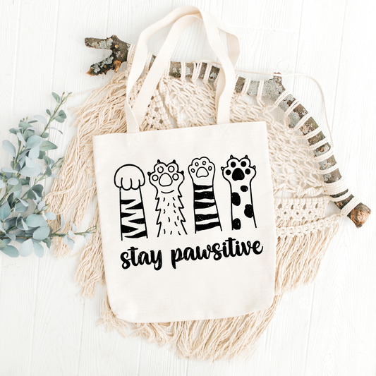 Stay Pawsitive Tote Bag