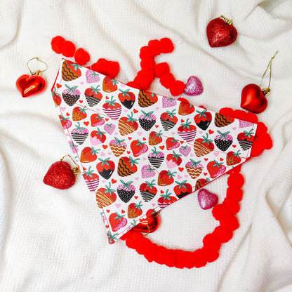 Chocolate Strawberries Dog Bandana & Cat Bandana