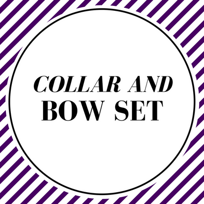 Matching Collar and Bow Set - Charlotte's Pet