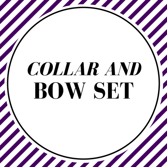 Matching Collar and Bow Set - Charlotte's Pet