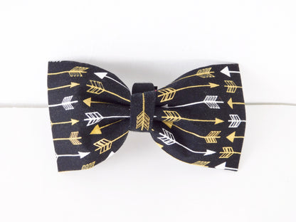 Black and Gold Arrow Bow Tie/Flower - Charlotte's Pet