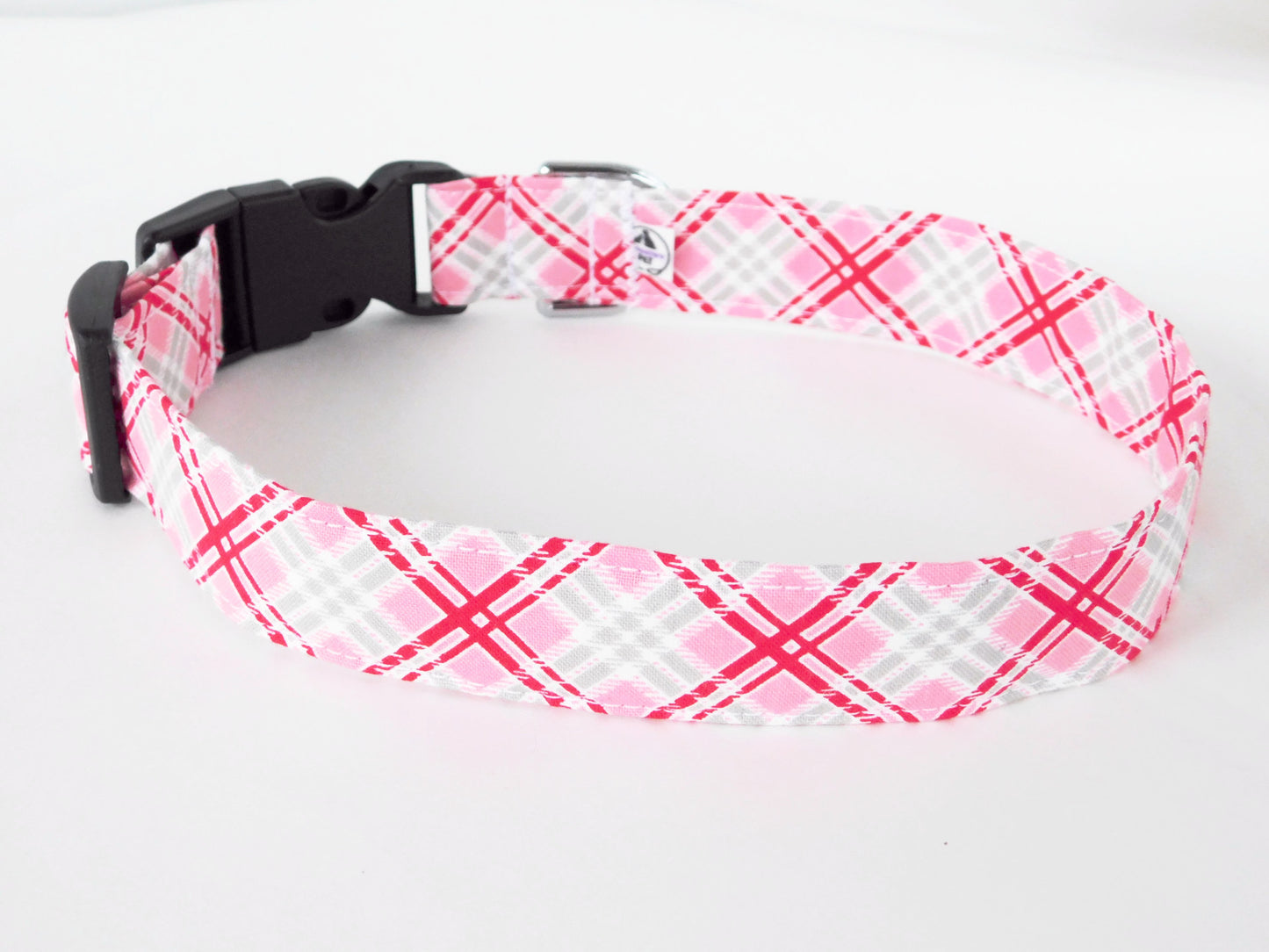 Red and Pink Plaid Collar - Charlotte's Pet