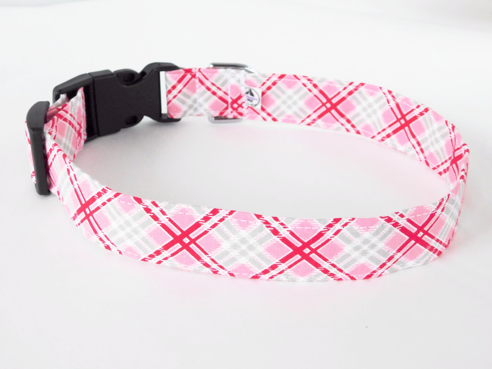 Red and Pink Plaid Collar - Charlotte's Pet