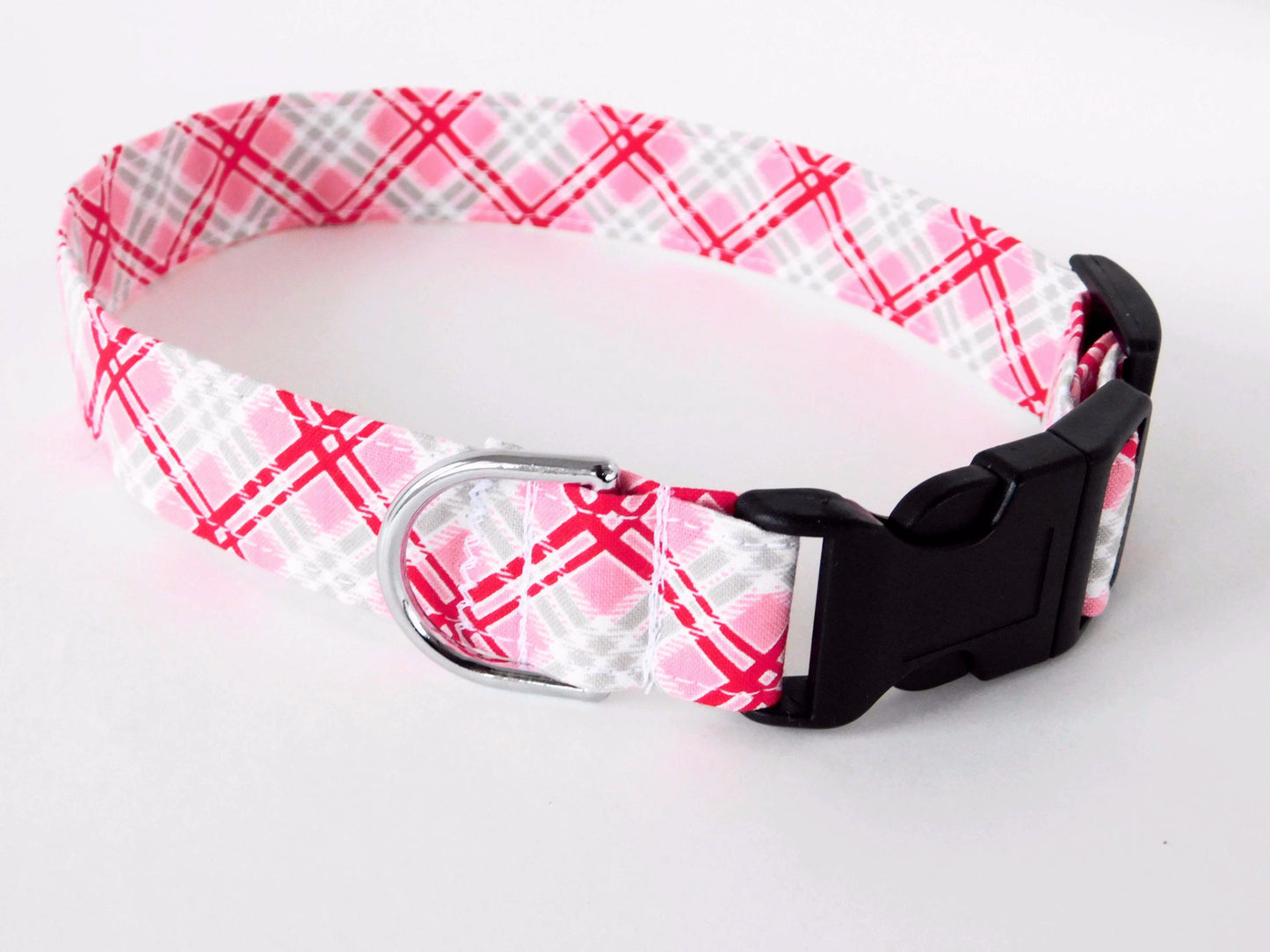 Red and Pink Plaid Collar - Charlotte's Pet