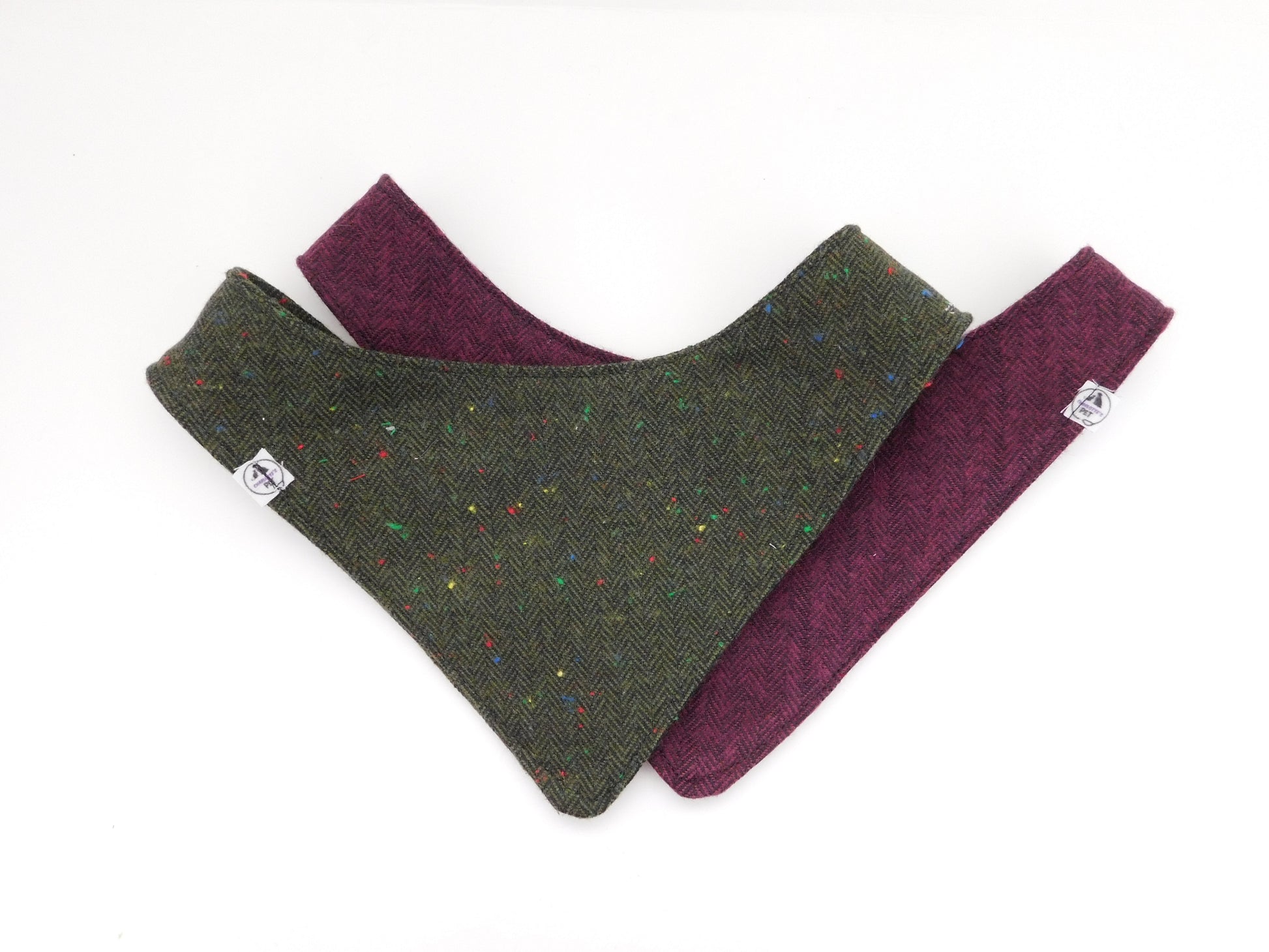 Burgundy Woven Pet Bandana - Charlotte's Pet