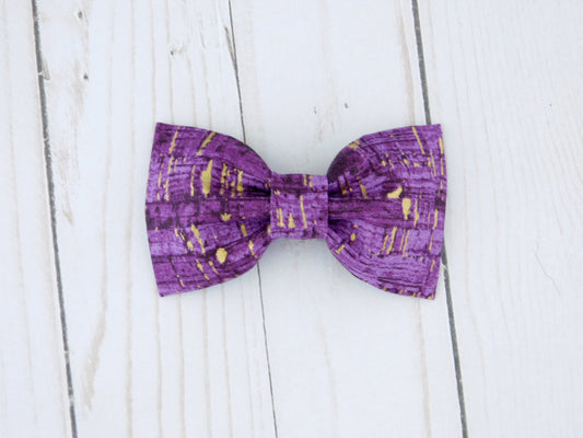 Purple Cork Dog Bow Tie/Flower - Charlotte's Pet