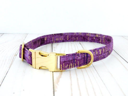 Ultra Purple Cork Dog Collar/Cat Collar - Charlotte's Pet