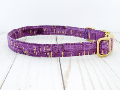 Ultra Purple Cork Dog Collar/Cat Collar - Charlotte's Pet