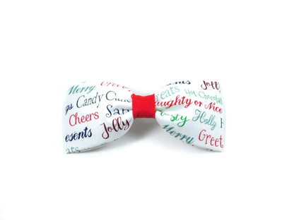 Season Greetings Bow Tie/ Collar Flower - Charlotte's Pet