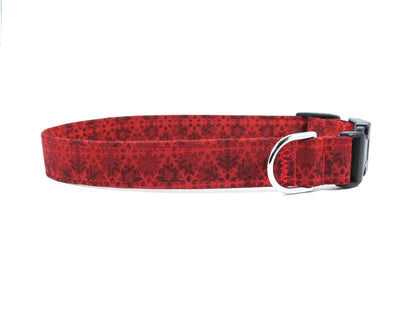 Red Snowflakes Dog Collar/ Cat Collar - Charlotte's Pet